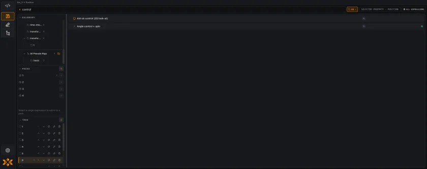 The Library toolbar with the Selected property chip, tag chips, a search query, and the narrowed row list