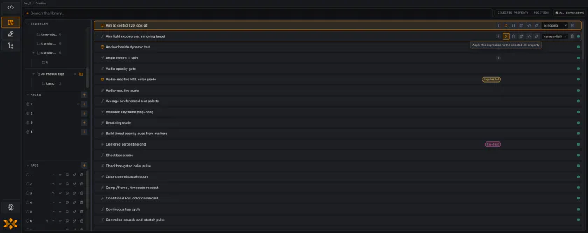 One row, the whole vocabulary: the same glyphs in the same order mean the same things on every surface in the panel.