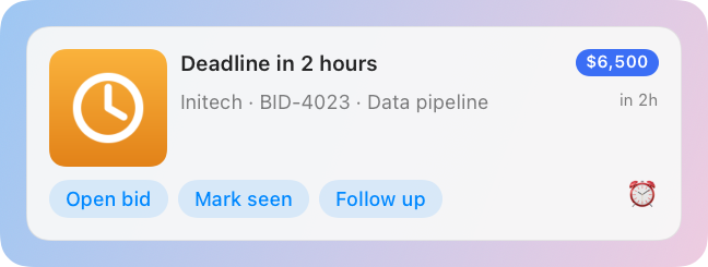 The Deadline soon banner with a clock picture