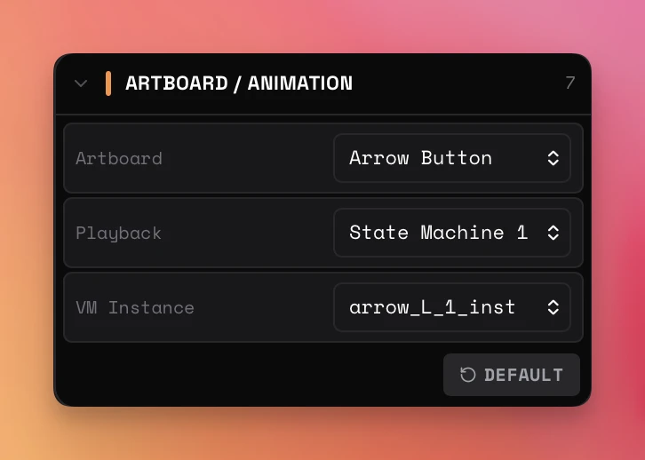 Artboard switcher with playback and instance dropdowns