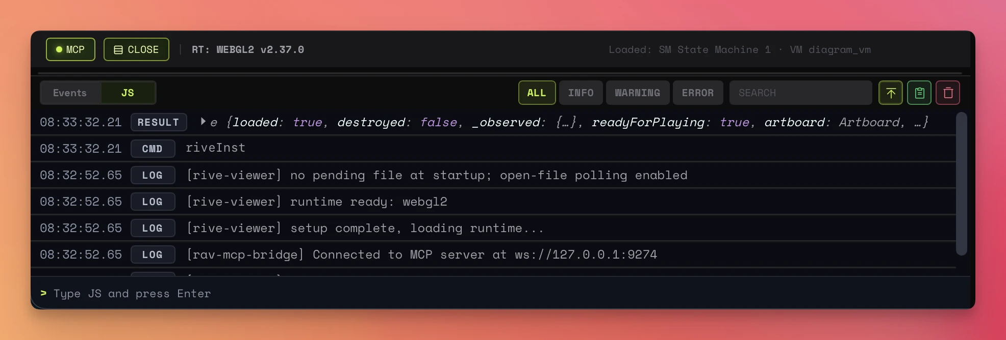 JavaScript REPL with object introspection